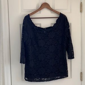 Maurice’s black lacy top